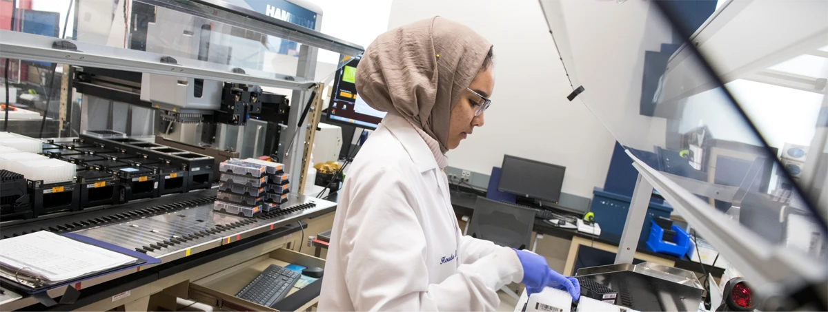 Student researcher in the Tischfield Lab